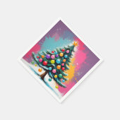 Serviette En Papier Noël Pop Art avec des éclaboussures de couleurs (Coin)