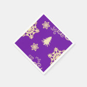 Serviette En Papier Noël pourpre (Coin)