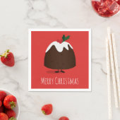 Serviette En Papier Noël Pudding Noël (En situation)