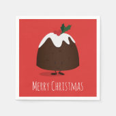 Serviette En Papier Noël Pudding Noël (Devant)
