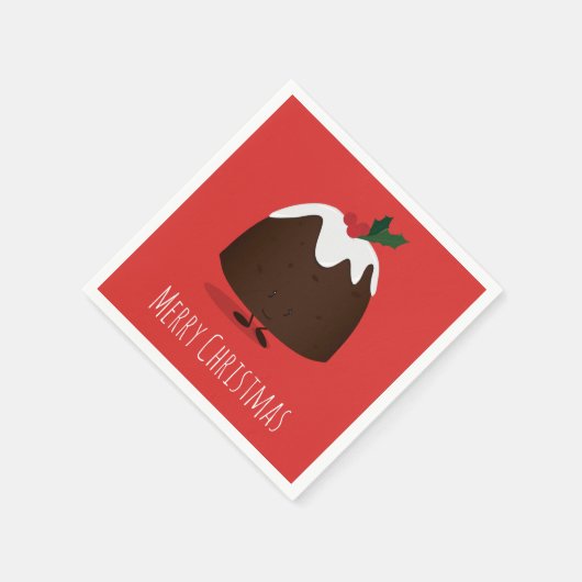 Serviette En Papier Noël Pudding Noël (Coin)