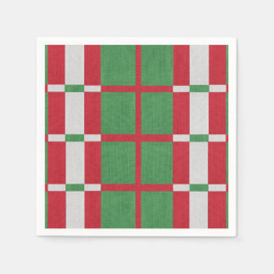 Serviette En Papier Noël rayé