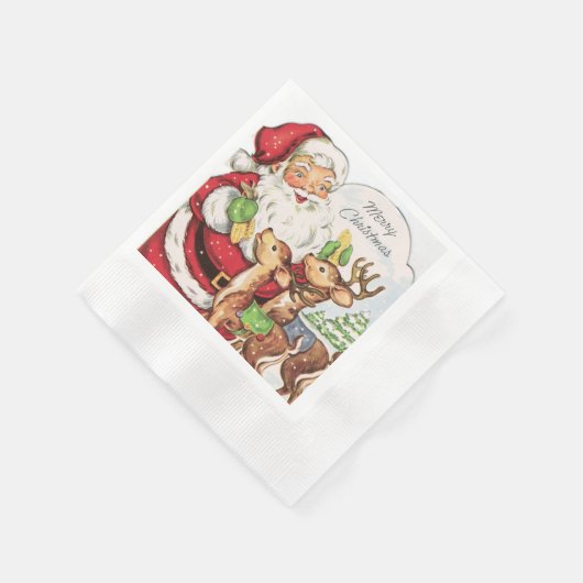 Serviette En Papier Noël rétro Noël Père Noël reiner Holiday (Coin)