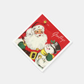 Serviette En Papier Noël rétro Noël Père Noël snowman Holiday (Coin)