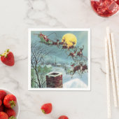 Serviette En Papier Noël rétro Noël Père Noël snowman Holiday (En situation)