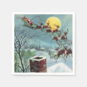 Serviette En Papier Noël rétro Noël Père Noël snowman Holiday (Devant)