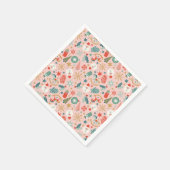 Serviette En Papier Noël Retro Pastel (Coin)