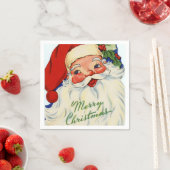 Serviette En Papier Noël rétro Père Noël Fête de Noël (En situation)