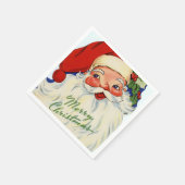 Serviette En Papier Noël rétro Père Noël Fête de Noël (Coin)