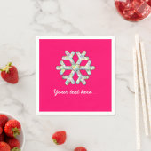 Serviette En Papier Noël rose chaud (En situation)