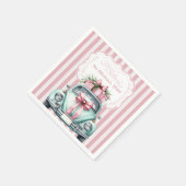 Serviette En Papier Noël rose Coquette (Coin)