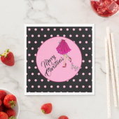 Serviette En Papier Noël Rose Glam (En situation)