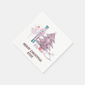 Serviette En Papier Noël rose Nutcracker (Coin)