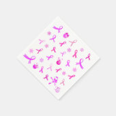 Serviette En Papier Noël rose ruban (Coin)