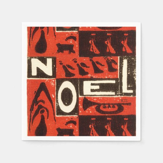 Serviette En Papier Noel Rouge (Devant)