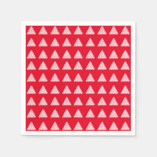 Serviette En Papier Noël rouge blanc neige Stars Papier Arbres