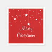 Serviette En Papier Noël rouge et blanc (Devant)