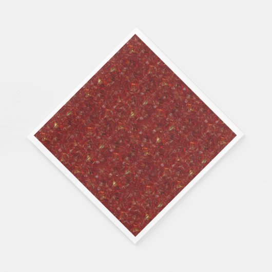 Serviette En Papier Noël Rouge Motif Vacances de luxe (Coin)