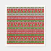 Serviette En Papier Noël Rouge Vert Vacances Moderne (Devant)