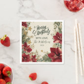 Serviette En Papier Noël Russe de vacances Amaryllis (En situation)