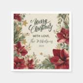 Serviette En Papier Noël Russe de vacances Amaryllis (Devant)