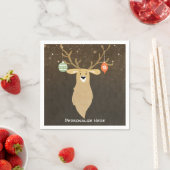 Serviette En Papier Noël Russe moderne hiver Deer Fête de Noël (En situation)