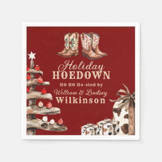 Serviette En Papier Noël rustique western Hoedown
