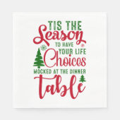 Serviette En Papier Noël saison de design de choix (Devant)