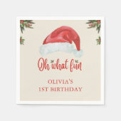 Serviette En Papier Noël Santa Hat Anniversaire (Devant)