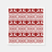 Serviette En Papier Noël scandinave renne (Devant)
