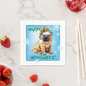 Serviette En Papier Noël Shar-Pei (En situation)