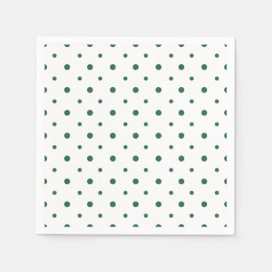 Serviette En Papier Noël Simple Moderne à pois verts