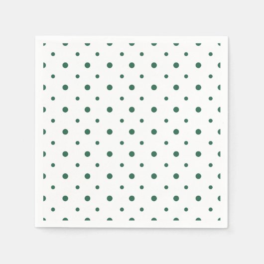 Serviette En Papier Noël Simple Moderne à pois verts (Devant)