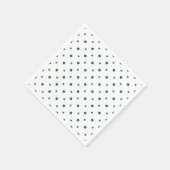 Serviette En Papier Noël Simple Moderne à pois verts (Coin)