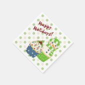 Serviette En Papier Noël Snowman Cupcake Polkadot Kids (Coin)