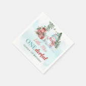 Serviette En Papier Noël Snowman premier anniversaire (Coin)