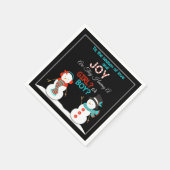 Serviette En Papier Noël Snowman Révélation de genre serviettes (Coin)