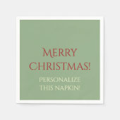 Serviette En Papier Noël Solid 05-Green-PAPER FÊTE NAPKINS (Devant)