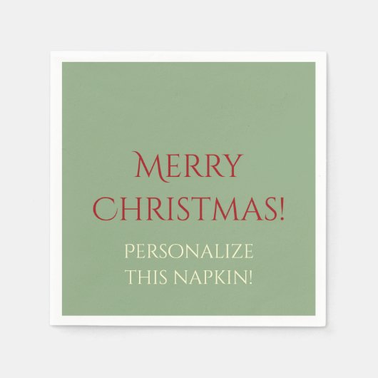 Serviette En Papier Noël Solid 05-Green-PAPER FÊTE NAPKINS (Devant)
