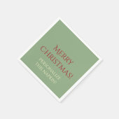 Serviette En Papier Noël Solid 05-Green-PAPER FÊTE NAPKINS (Coin)