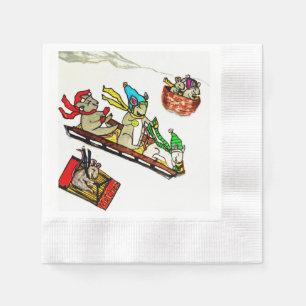 SERVIETTE EN PAPIER NOËL SOMMEIL DE MICE