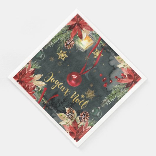 Serviette En Papier Noël Splendor Joyeux Noel (Coin)