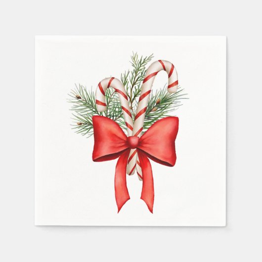 Serviette En Papier Noël Sucre de canne hiver Cocktail Napkin (Devant)