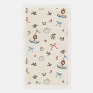 Serviette En Papier Noël sur la côte : Voile et rubans de fête