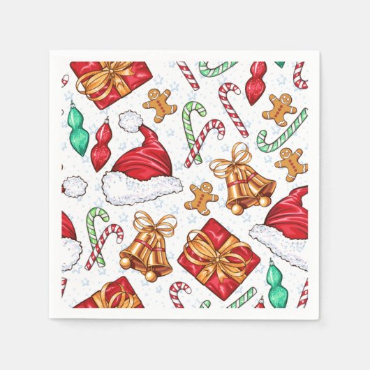 Serviette En Papier Noël Symboles mignons Enfants (Devant)