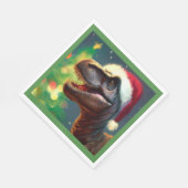 Serviette En Papier Noël T-Rex 2 (Coin)