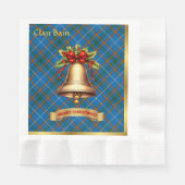 Serviette En Papier Noël Tartan personnalisé Bain (Devant)