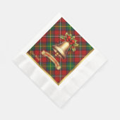 Serviette En Papier Noël Tartan Personnalisé Boyd (Coin)