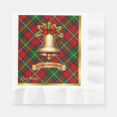 Serviette En Papier Noël Tartan Personnalisé Boyd (Devant)