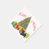 Serviette En Papier Noël Terrier Écossais (Coin)